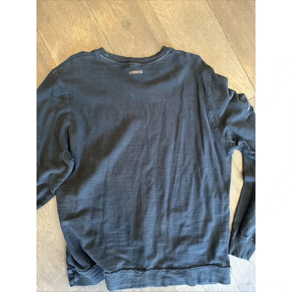 Hugo Boss Waso Dragon Oriental Embroidered Cotton Knit Black XXXL Sweater